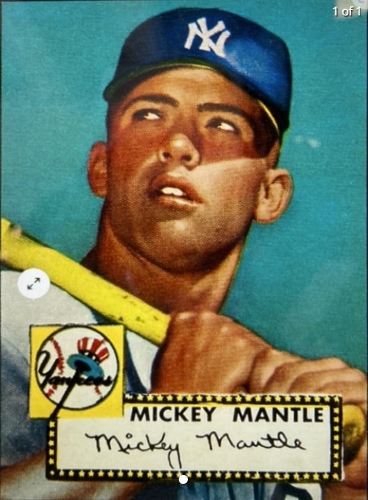 1952 Topps 311 Mickey Mantle Rookie Card