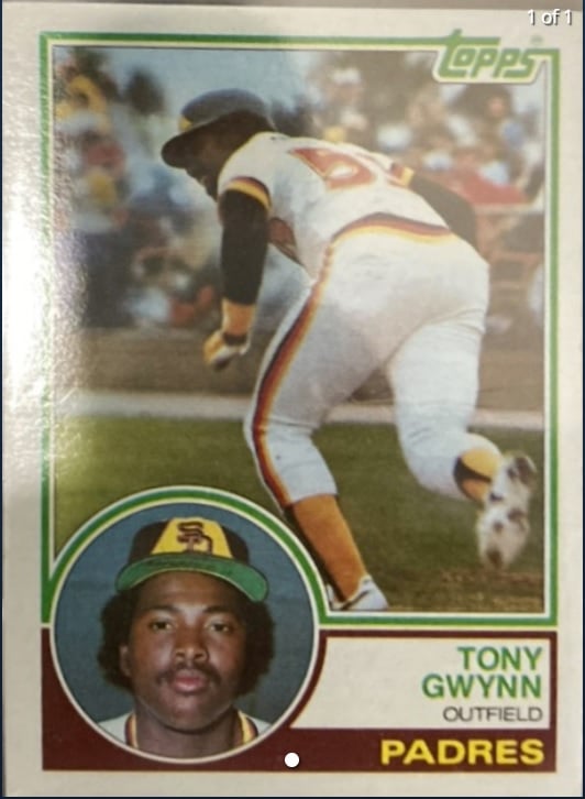 1983 Topps 482 Tony Gwynn San Diego Padres