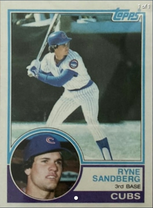 1983 Topps 83 Ryne Sandberg Rookie Card