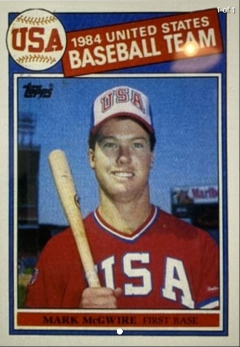 1985 Topps 401 Mark Mcgwire Rookie Card
