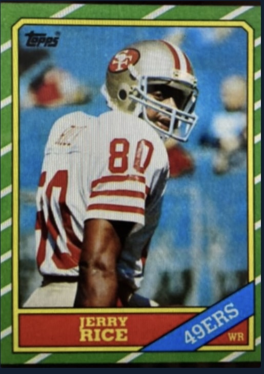 1986 Topps 161 Jerry Rice Rookie Card