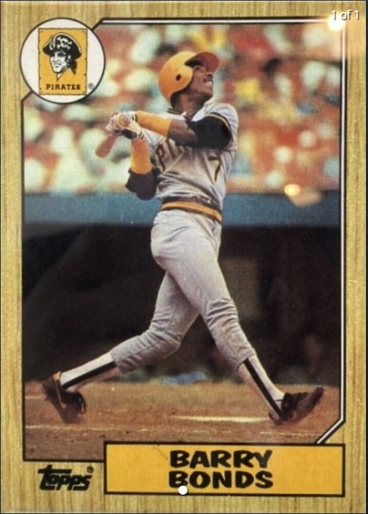 1987 Topps 320 Barry Bonds Rookie Card