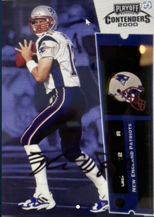 2000 Playoff Contenders 144 Tom Brady Rookie Card