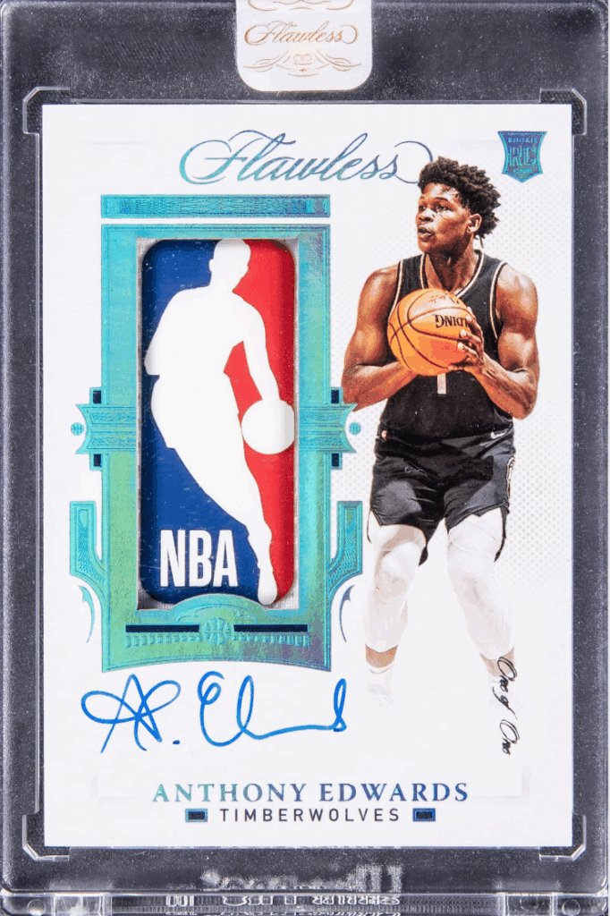 2020 Panini Flawless Anthony Edwards Logoman Autograph