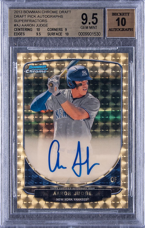 Aaron Judge 2013 Bowman Chrome Draft Superfractor Autograph