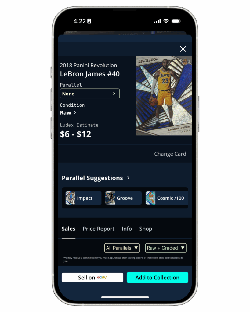 2018 Panini Revolution #40 LeBron James card