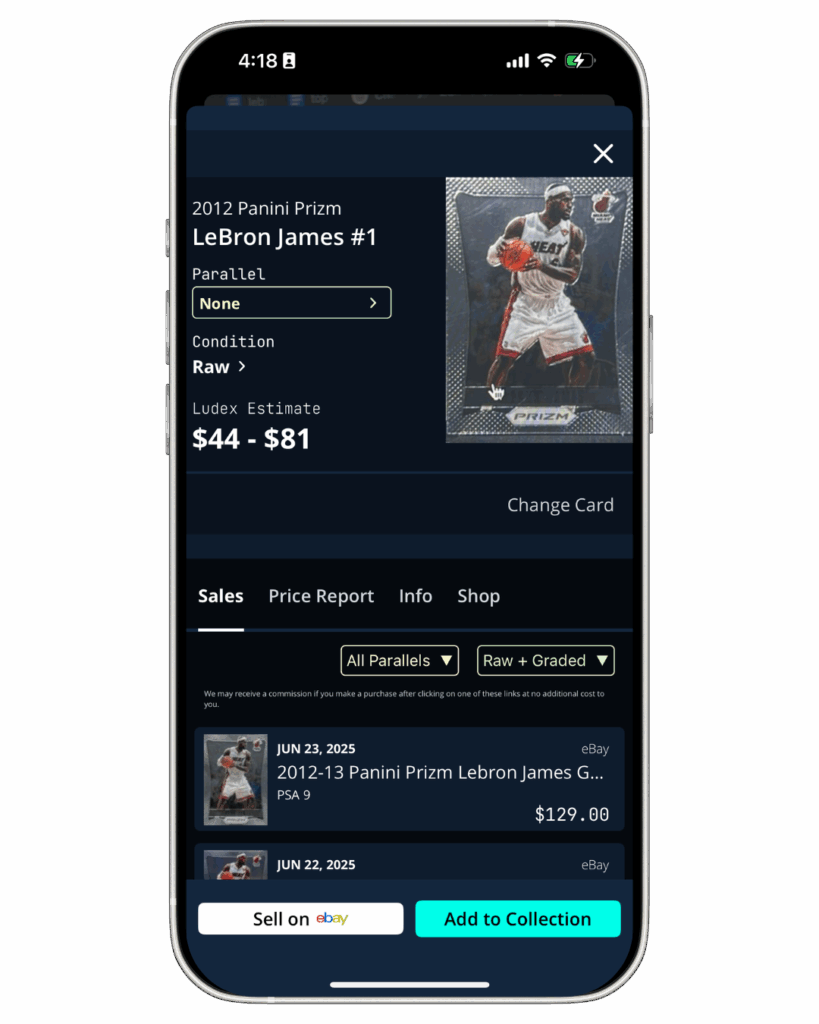 2012 Panini Prizm #1 LeBron James card