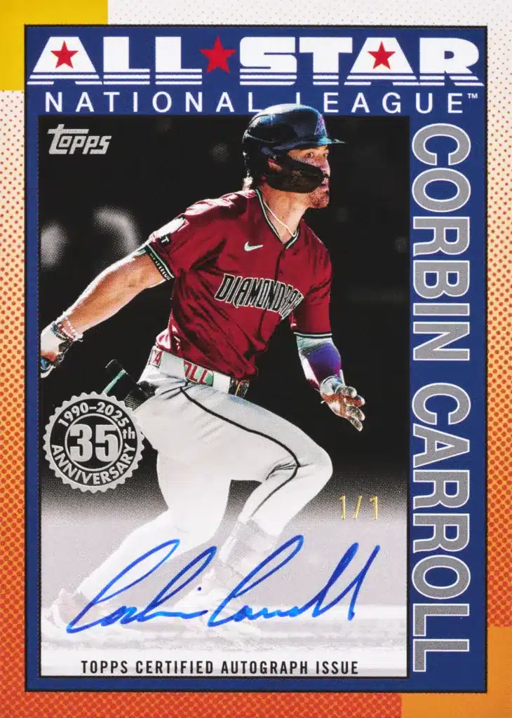 The Best Cards to Look Out for in 2025 Topps Series 2 Baseball 9 2025 Topps Series 2 Corbin Carroll 1990 Autographed Card