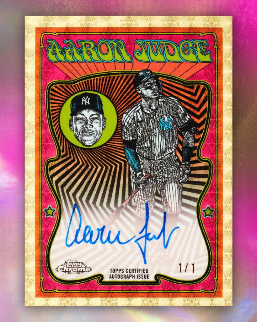 2025 Topps Chrome Baseball Ultra Violet Autographs Aaron Judge 1/1 Superfractor
