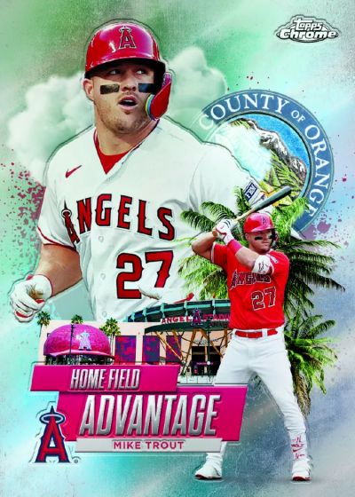 2025 Topps Chrome Baseball Mike Trout Homefield Advantage