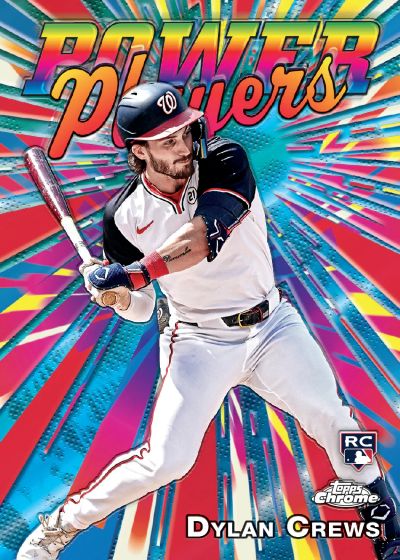 2025 Topps Chrome Baseball Power Players Dylan Crews Insert Card