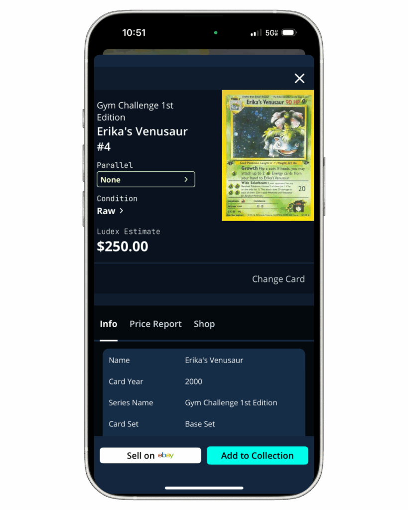 Gym Challenge 1st Edition Erika's Venusaur #4 card