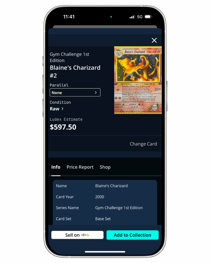 Gym Challenge 1st Edition Blaine's Charizard #2 card