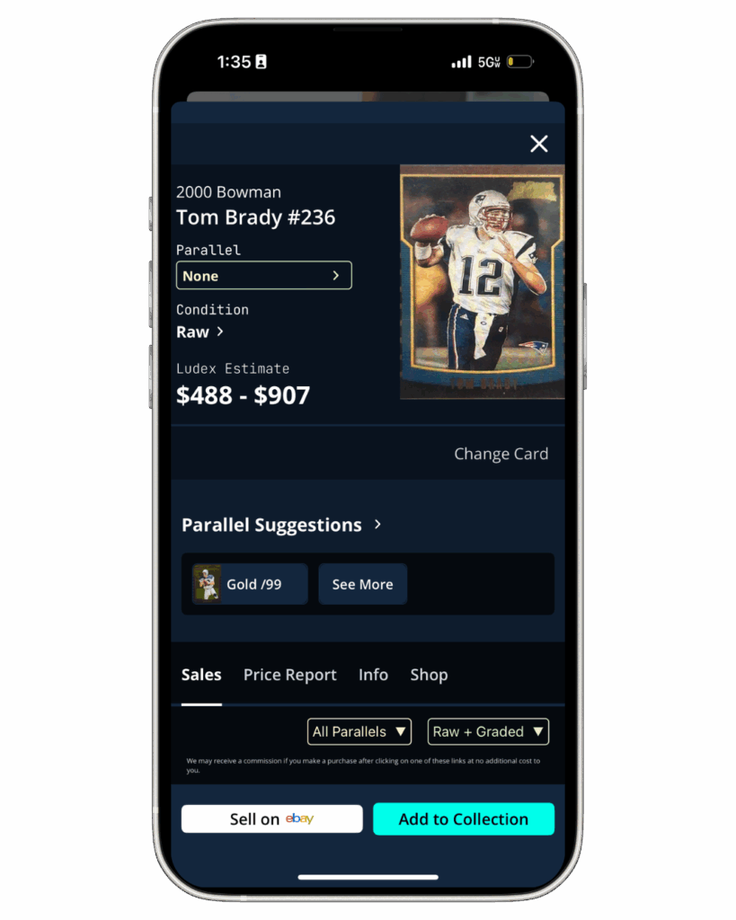 2000 Bowman #236 Tom Brady card
