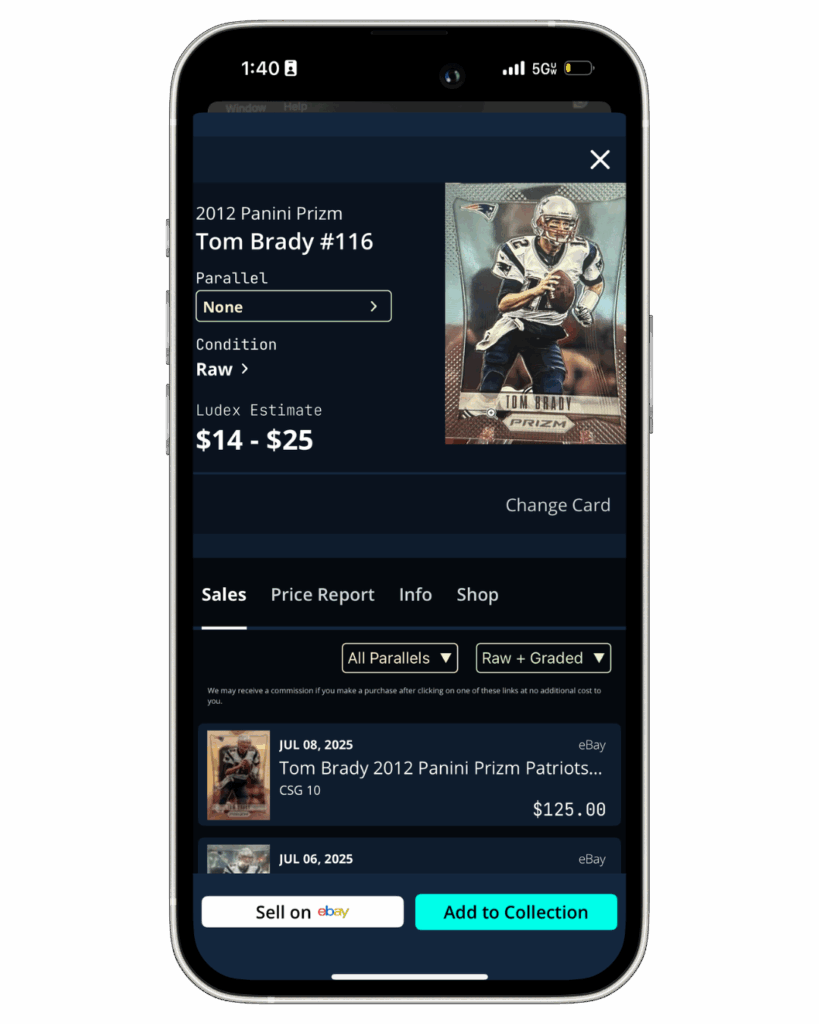 2012 Panini Prizm #116 Tom Brady card