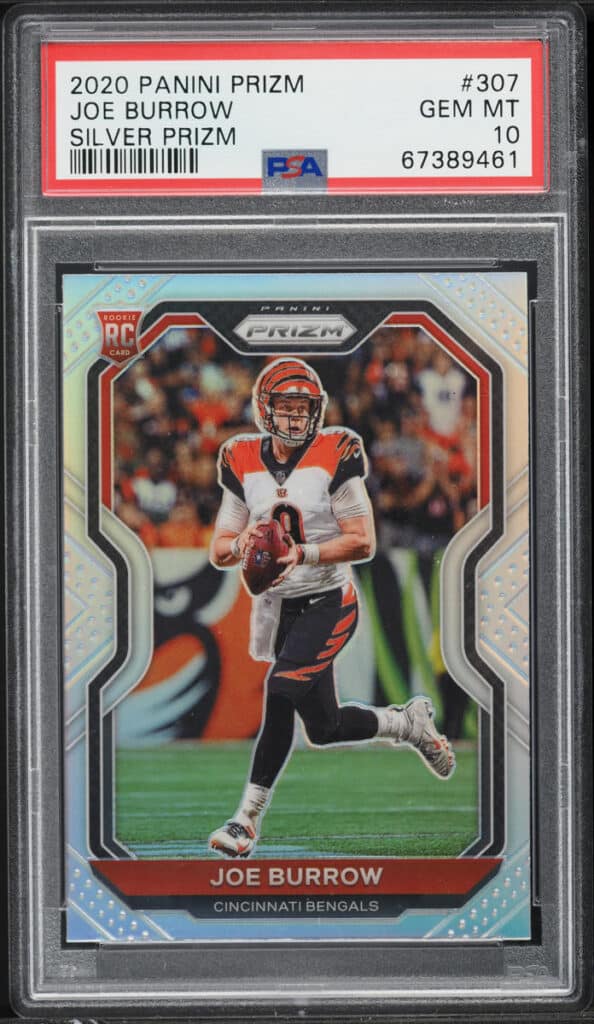 2020 Panini Prizm Joe Burrow Silver Prizm PSA 10