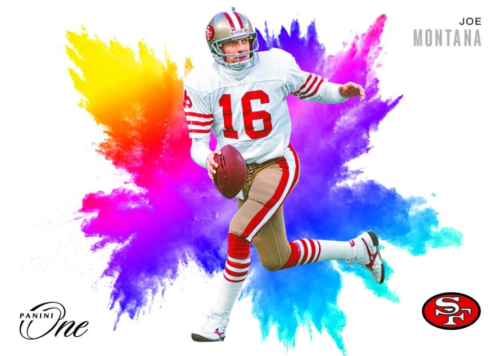 2024 Panini One Football Color Blast Metal Joe Montana 1