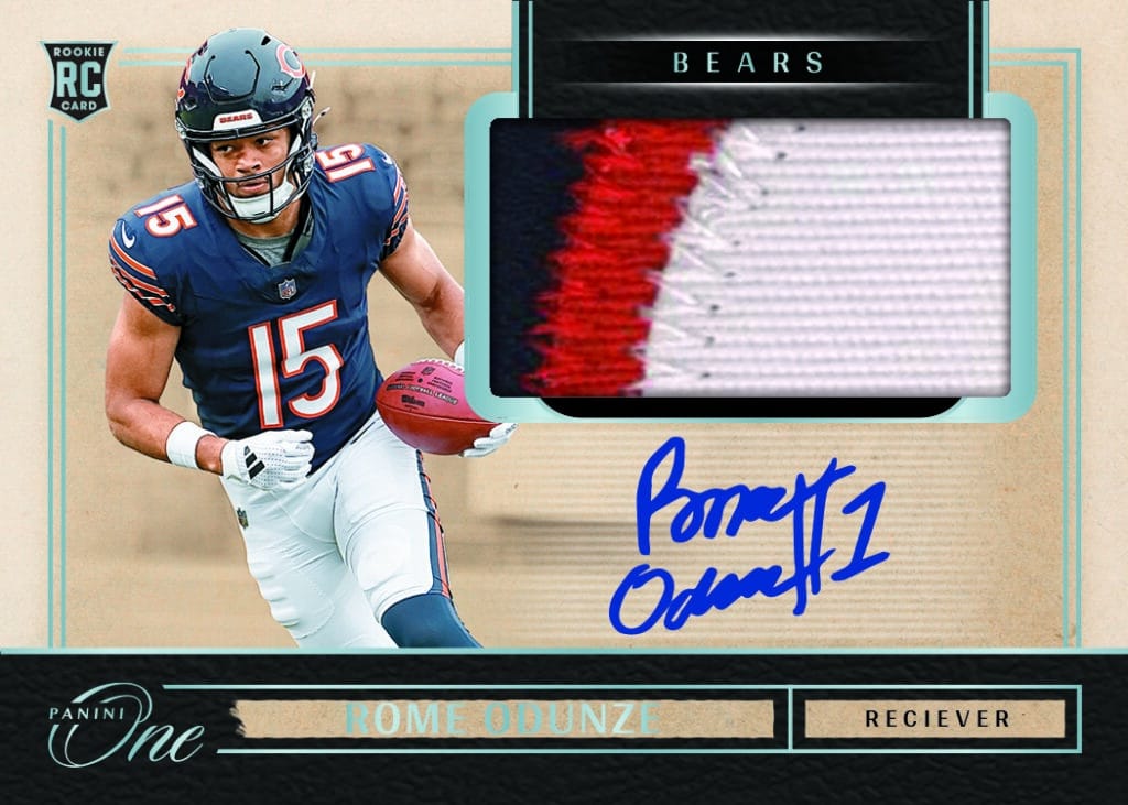2024 Panini One Football Rookie Patch Autographs Rome Odunze Rc Rpa 1
