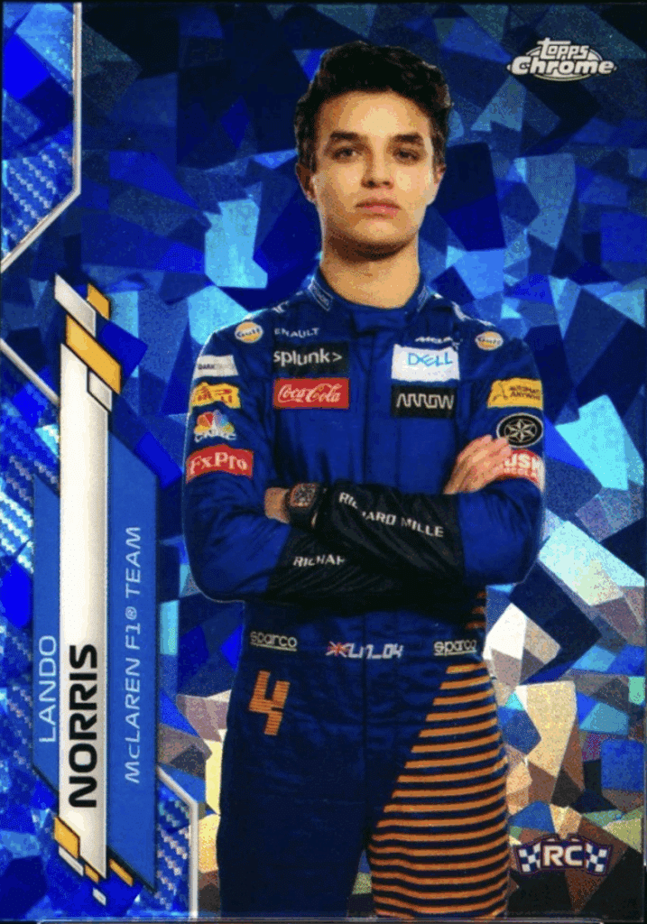 2020 Topps Chrome Sapphire F1 Lando Norris Base Card
