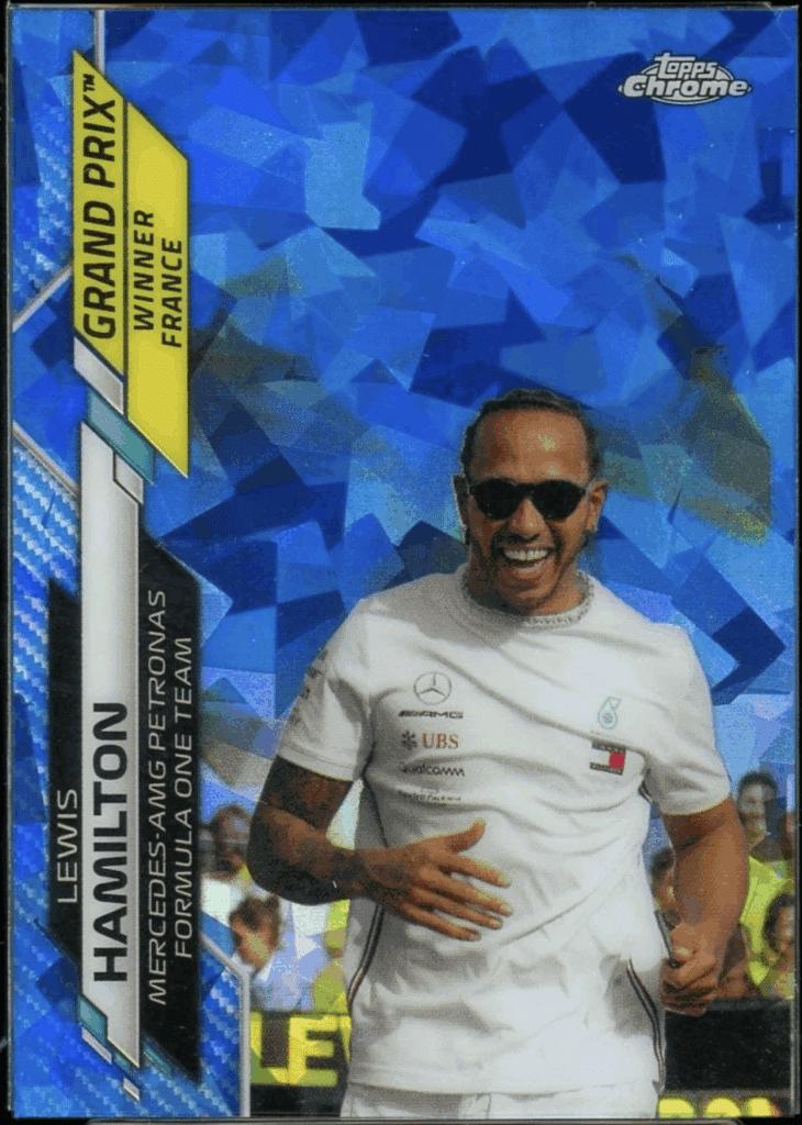 2020 Topps Chrome Sapphire F1 Lewis Hamilton Grand Prix Winners
