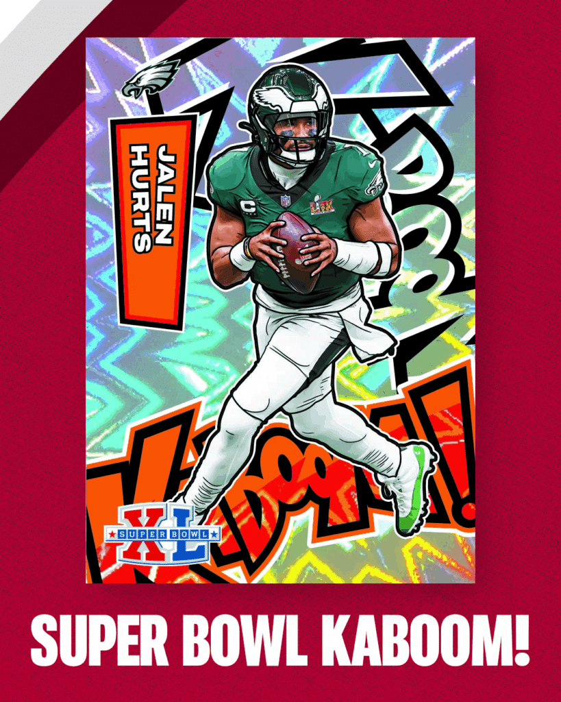 2025 Panini Absolute Super Bowl Kaboom Jalen Hurts