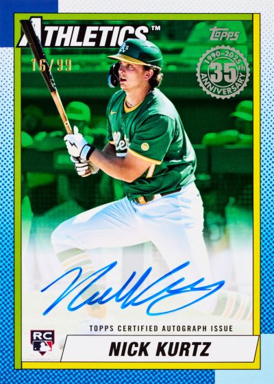 2025 Topps 1990 Topps Auto Nick Kurtz