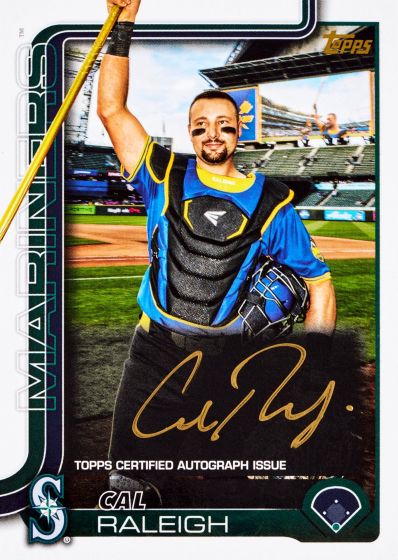 2025 Topps Update Golden Mirror Auto Cal Raleigh