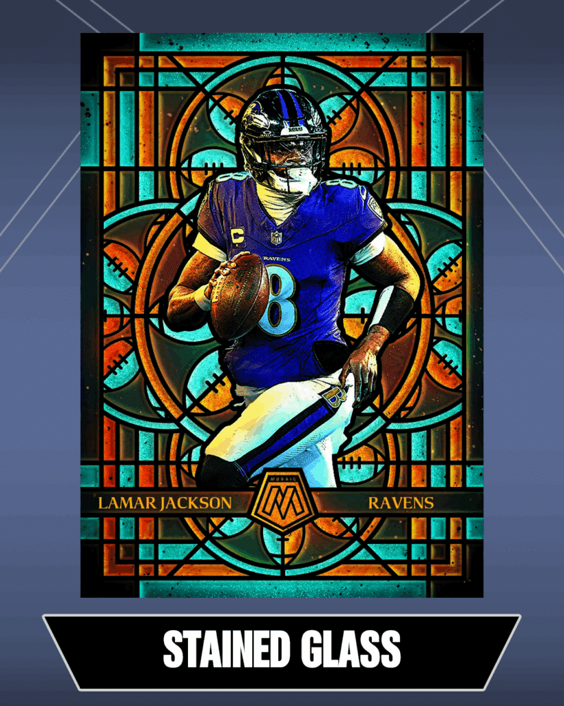 2025 Panini Mosaic Football Stained Glass Lamar Jackson