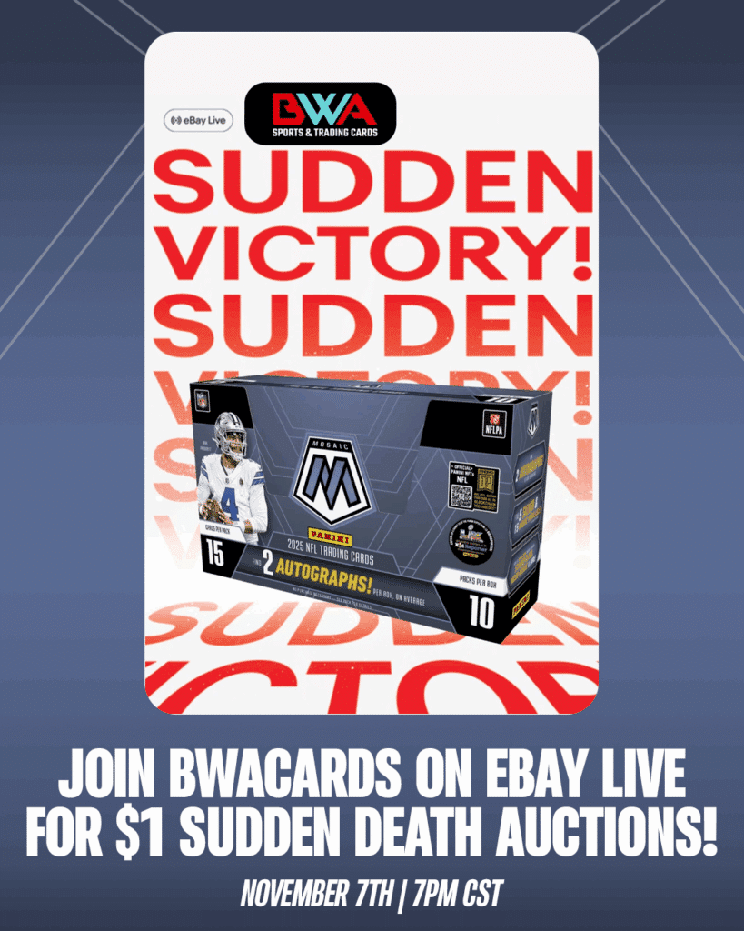 BWA Cards eBay Live 2025 Panini Mosaic Football Sudden Victory