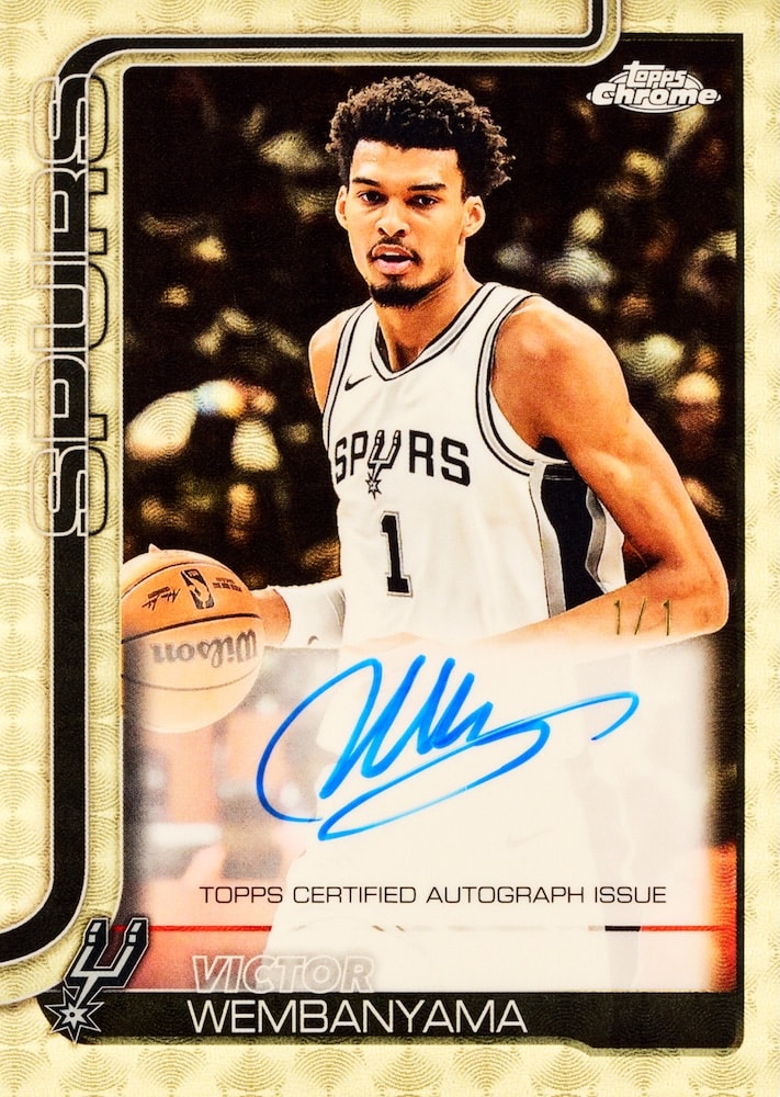 2025 26 Topps Chrome Basketball Autographs Superfractor Victor Wembanyama