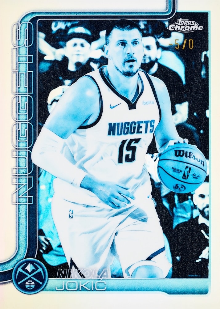 2025 26 Topps Chrome Basketball Base Frozenfractor Nikola Jokic