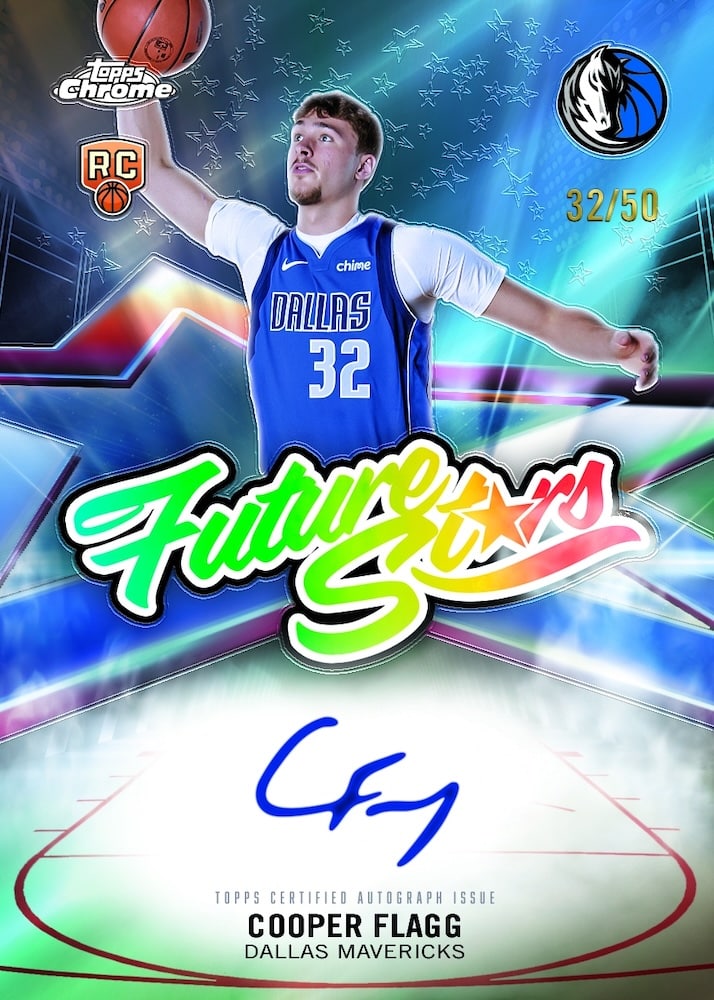 2025 Topps Chrome Basketball Future Stars Auto Cooper Flagg Rc