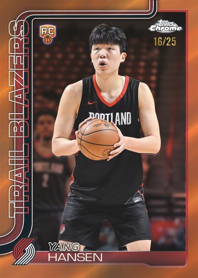 2025 26 Topps Chrome Orange Refractor Yang Hansen