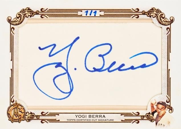 2025 Topps Allen Ginter Baseball Cut Signatures Yogi Berra