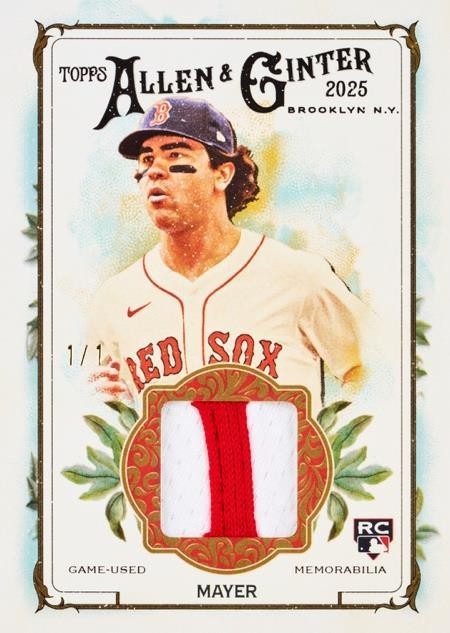 2025 Topps Allen Ginter Baseball Full Size Relics Ag Man Back Mayer