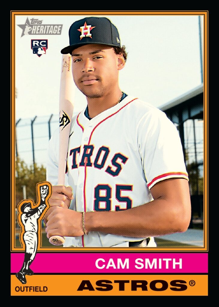 2025 Topps Heritage High Number Baseball Base Black Bordered Cam Smith Rc