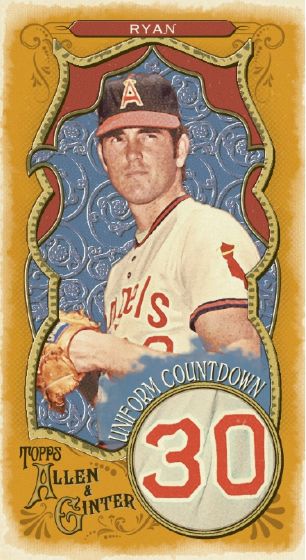 2025 Topps Allen Ginter Baseball Mini Uniform Countdown Nolan Ryan