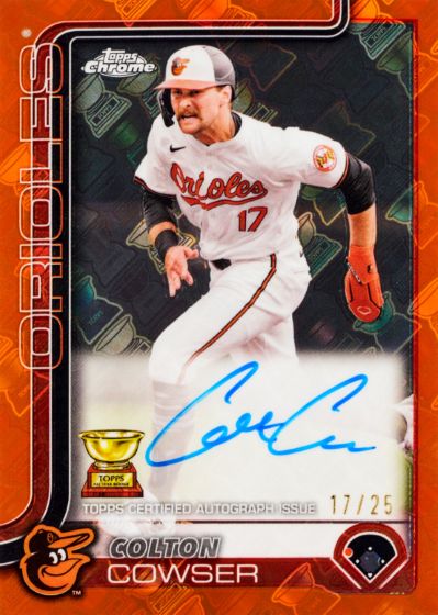 2025 Topps Chrome Update Rookie Cupfractor Auto Colton Cowser