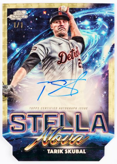 2025 Topps Cosmic Chrome Baseball Stellanovaautovariation Superfractor Tarikskubal