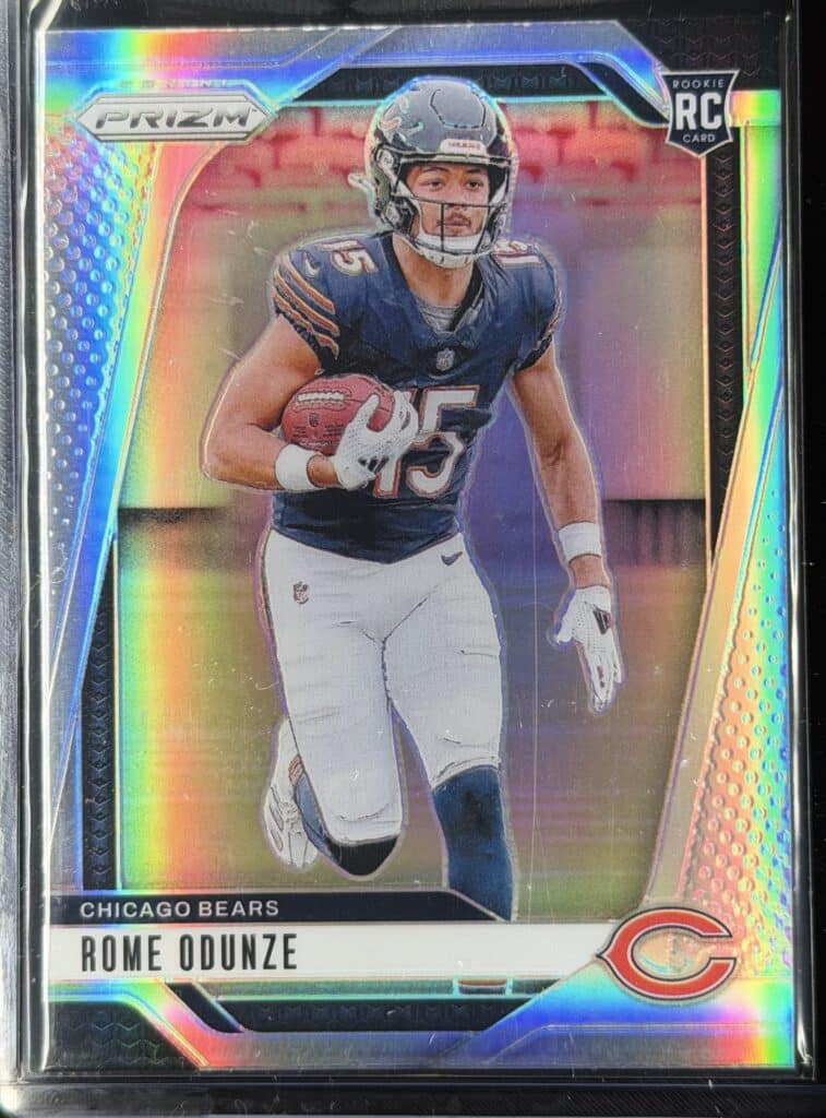 2024 Panini Prizm Rome Odunze Silver Prizm Good Lighting