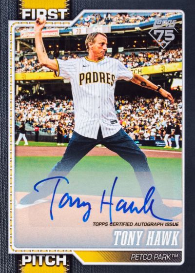 2026 Topps Baseball Series 1 First Pitch Auto Tony Hawk