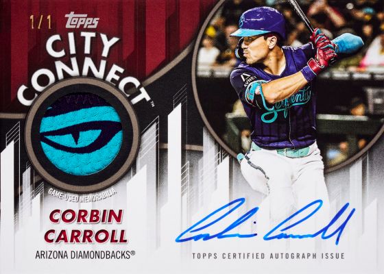 2026 Topps City Connect Swatches Autographs Corbin Carroll