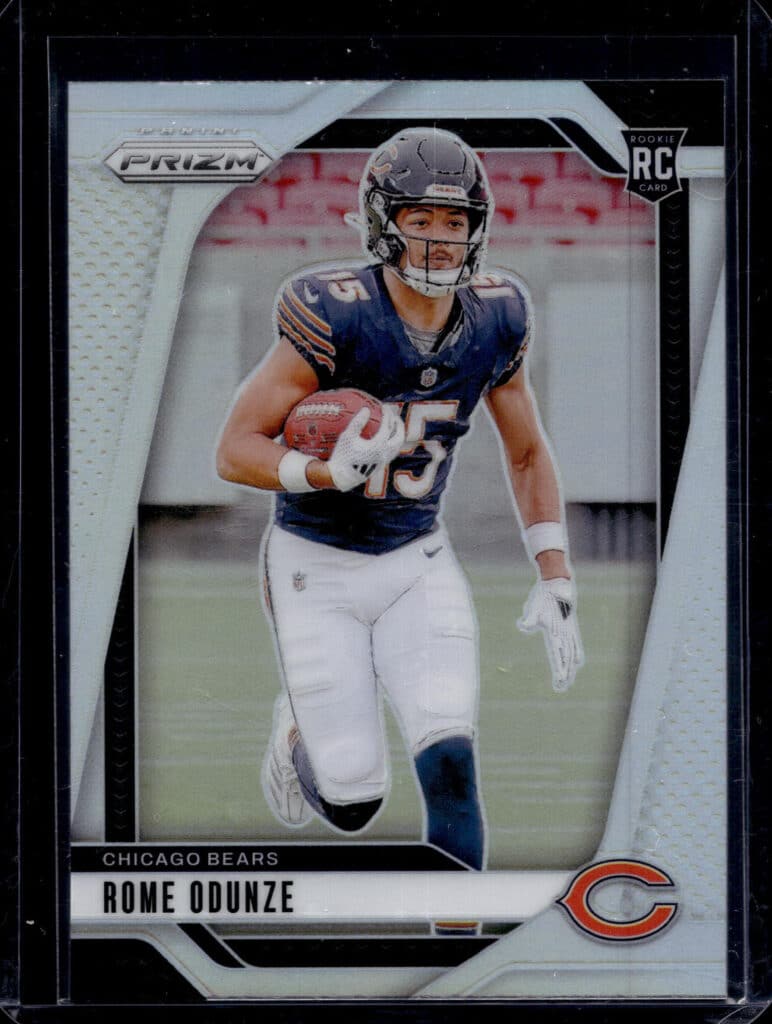 2024 Panini Prizm Rome Odunze Silver Prizm Bad Lighting