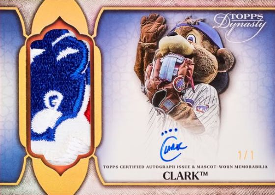 2026 Topps Series 1 Celebration Mega Box Dynasty Mascot Autographed Patches