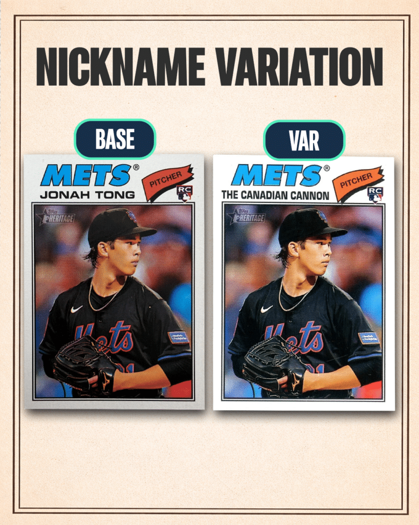 2026 Topps Heritage Nickname Variation
