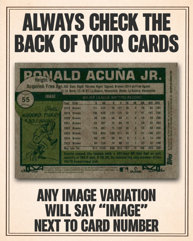 2026 Topps Heritage Image Variation Back