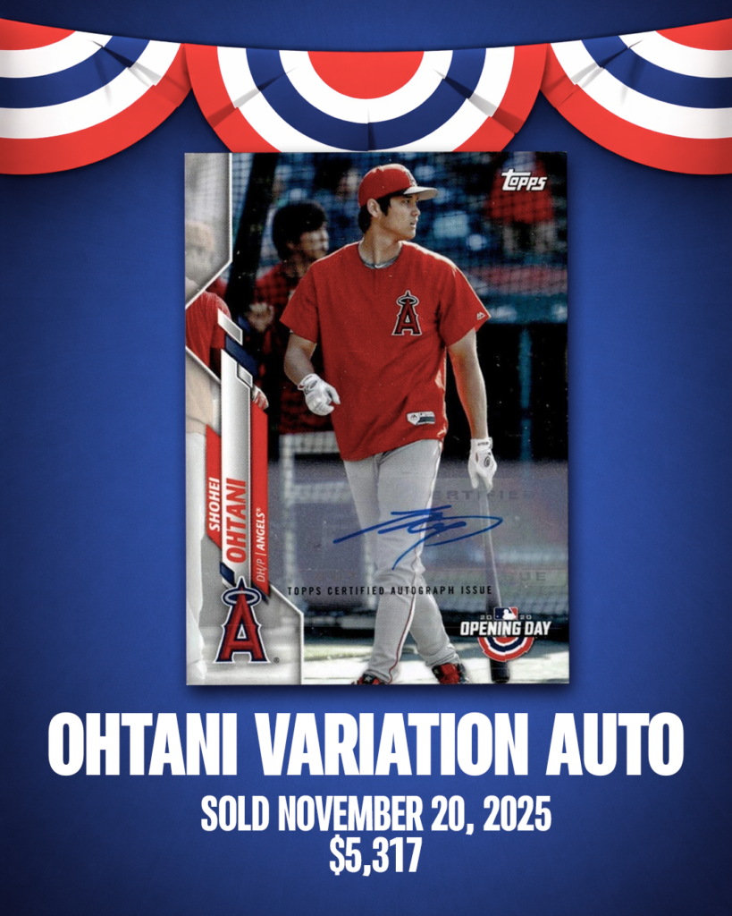 The Highest Sales from Topps Opening Day 4 Ohtani Variation Autograph Opening Day Ludex
