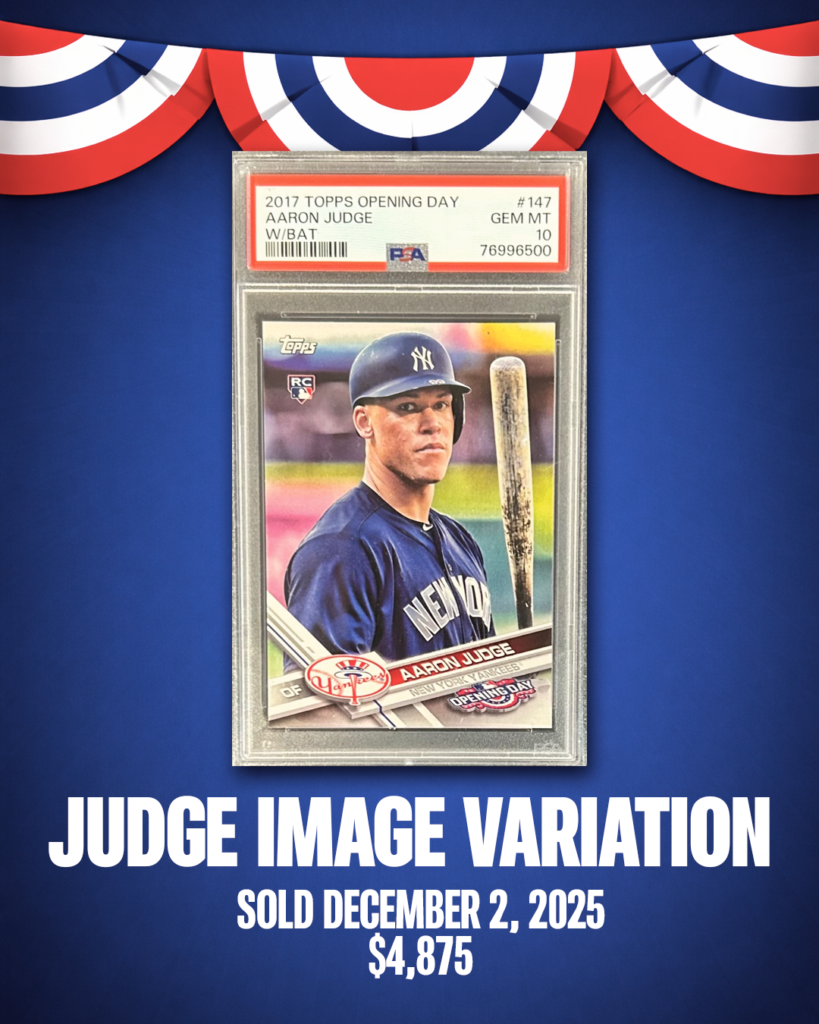 The Highest Sales from Topps Opening Day 3 2017 Topps Opening Day Aaron Judge Image Variation Ludex