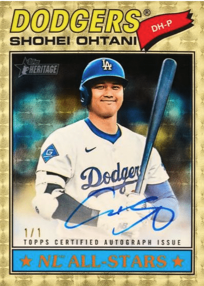 2026 Topps Heritage Chrome Autographs Shohei Ohtani Superfractor 1/1