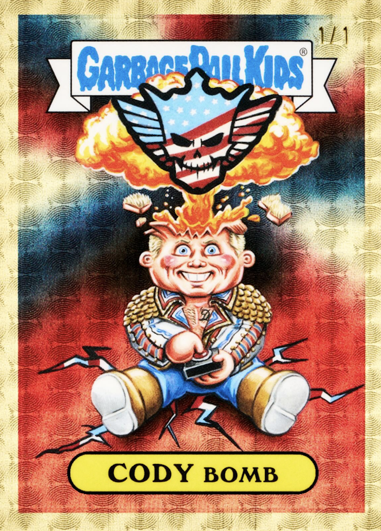The Best Cards to Look For in 2026 Topps Chrome WWE 10 2026 Topps Chrome WWE Cody Rhodes Cody Bomb Garbage Pail Kids Insert 1/1 Ludex Blog